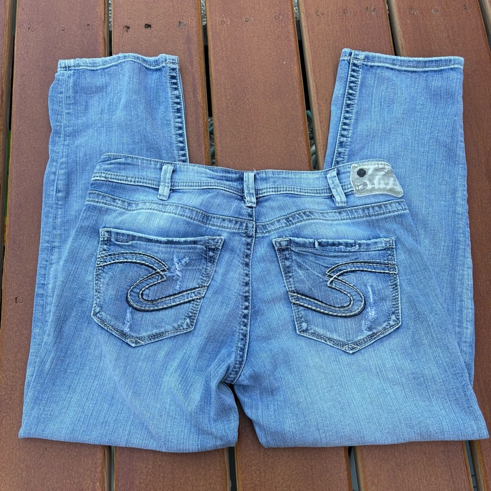 Silver Jeans Distressed Boyfriend Jeans